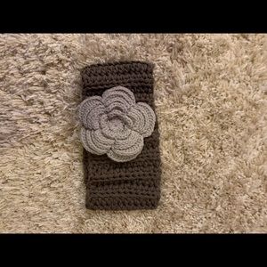 Crochet Head Band with Flower Ear Warmer